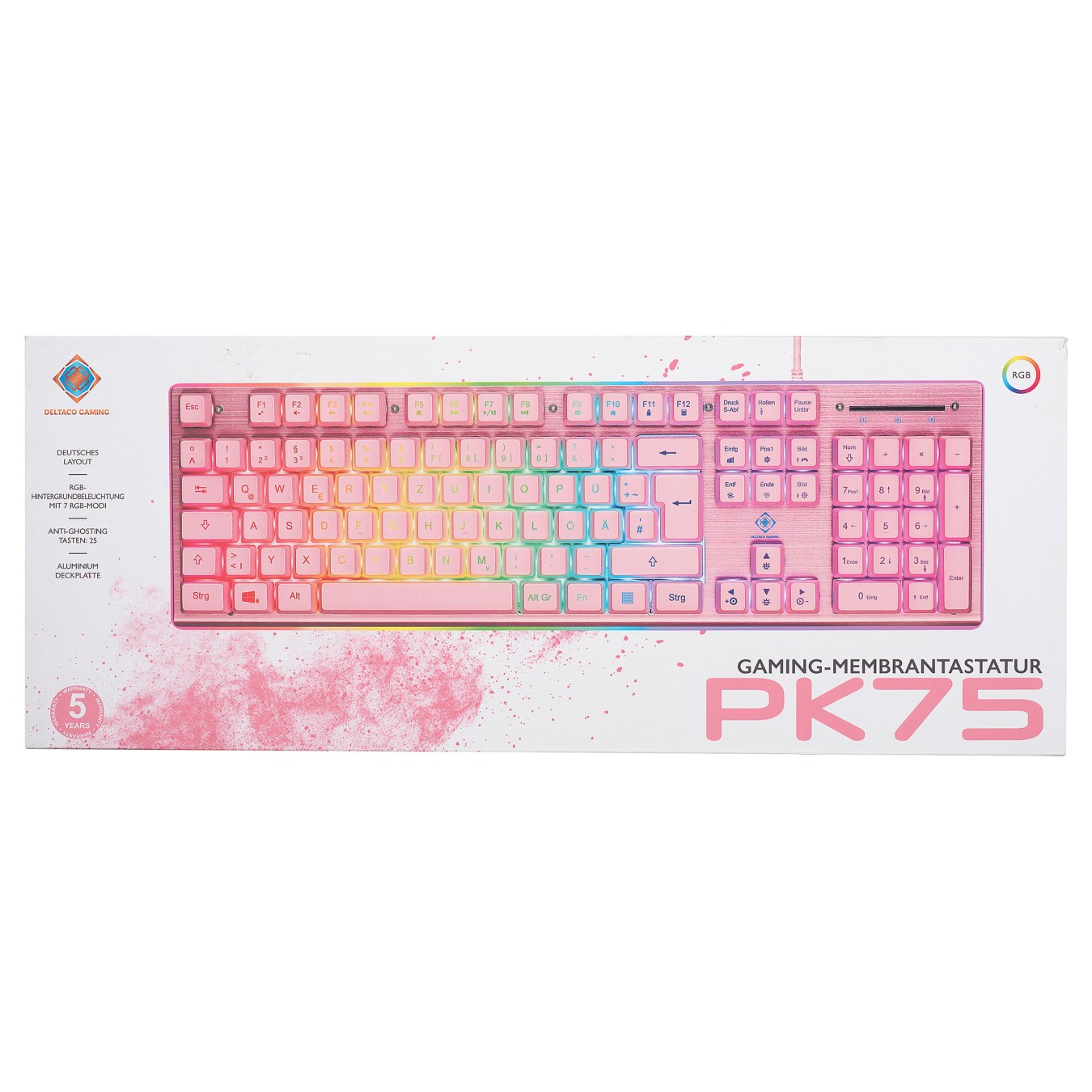 Buy Deltaco Gaming Tastatur USB, RGB pink in Cyprus, Nicosia, Limassol, Larnaka, Pafos