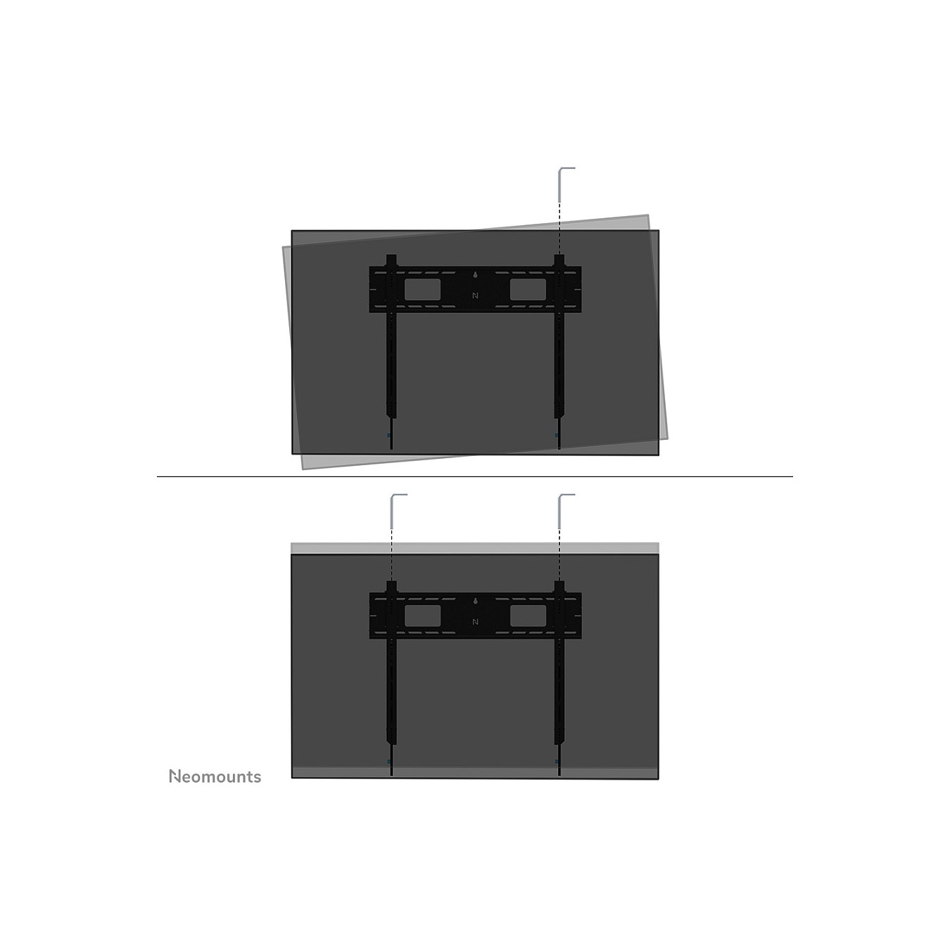 Buy Neomounts LEVEL-750 - Befestigungskit - für TV - schwerlast - verriegelbar - Stahl - Schwarz - Bildschirmgröße: 109-2... in 