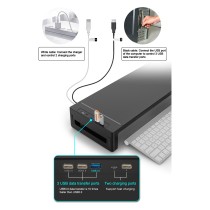 Buy Equip Monitortischerhöhung 4xUSB-A USB-C + 25Kg schwarz in Cyprus, Nicosia, Limassol, Larnaka, Pafos