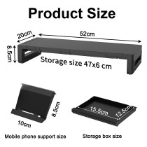 Buy Equip Monitortischerhöhung 4xUSB-A USB-C + 25Kg schwarz in Cyprus, Nicosia, Limassol, Larnaka, Pafos