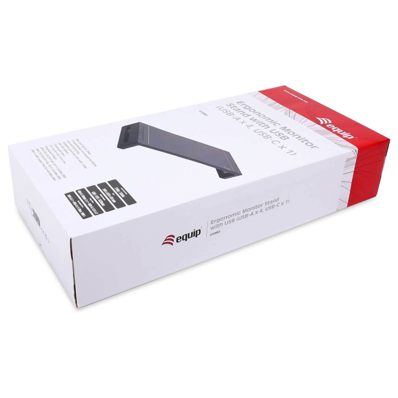 Buy Equip Monitortischerhöhung 4xUSB-A USB-C + 25Kg schwarz in Cyprus, Nicosia, Limassol, Larnaka, Pafos