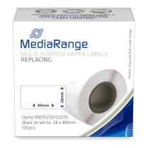 Buy MediaRange Etikettenrollen ersetzt DYMO 99010 S0722370, 29,0 x 89,0 mm in Cyprus, Nicosia, Limassol, Larnaka, Pafos
