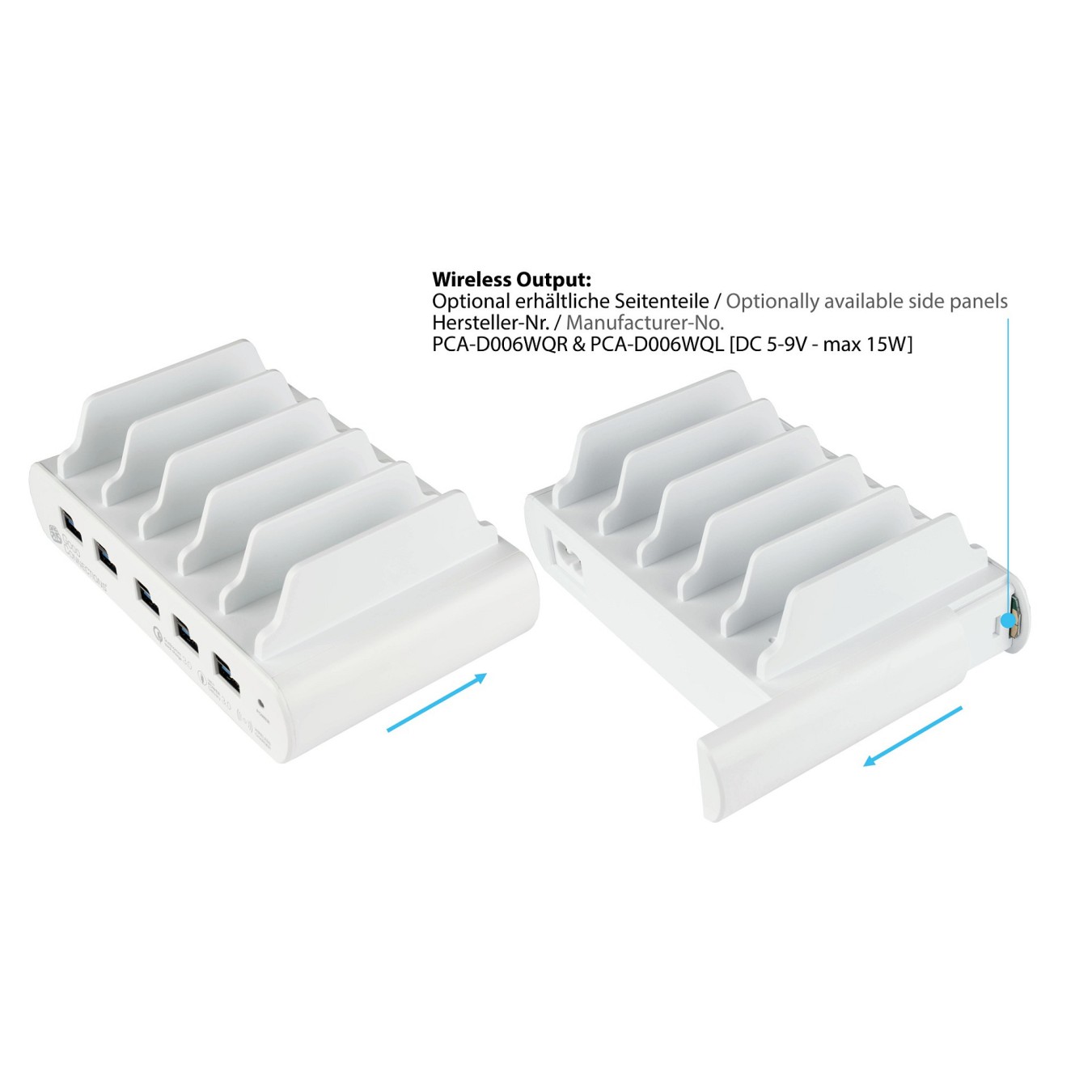 Buy GoodConnections USB Desktop Schnellladestation 110W 10-Port 5xUSB-C 5xUSB-A QC3.0 Weiß in Cyprus, Nicosia, Limassol, Larnaka