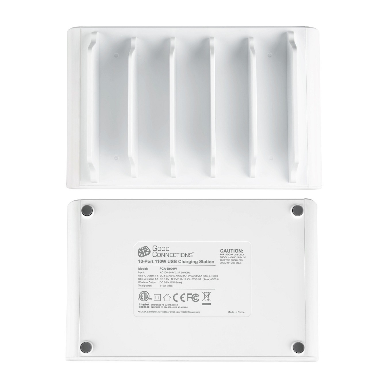 Buy GoodConnections USB Desktop Schnellladestation 110W 10-Port 5xUSB-C 5xUSB-A QC3.0 Weiß in Cyprus, Nicosia, Limassol, Larnaka