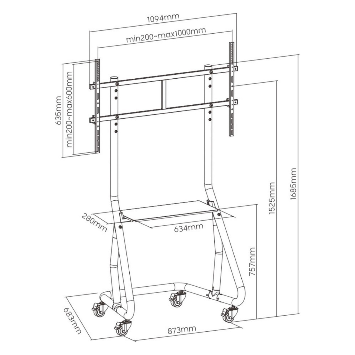 Buy Equip Bodenstandhalter 60'-105' 1TFT 100kg Heavy-Duty gr lite Retail in Cyprus, Nicosia, Limassol, Larnaka, Pafos