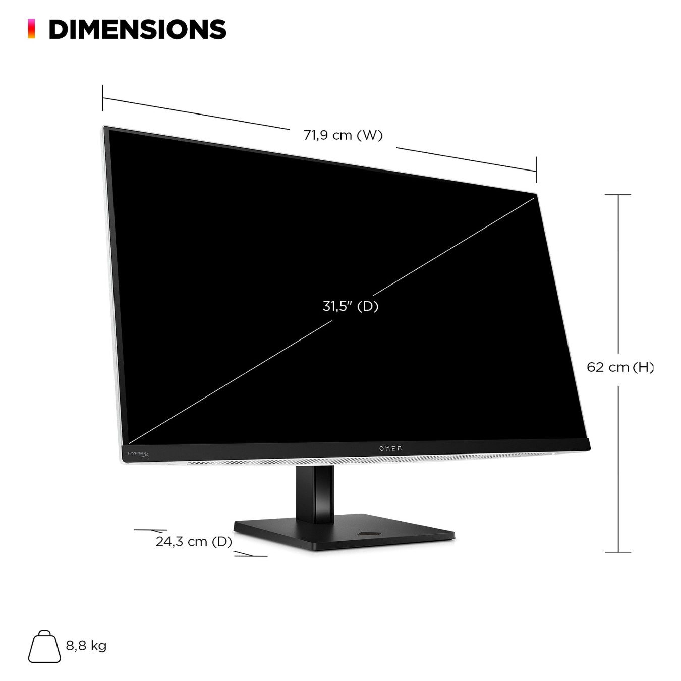 Buy HP Monitor OMEN Transcend 32 (9R181E9 ABB) in Cyprus, Nicosia, Limassol, Larnaka, Pafos