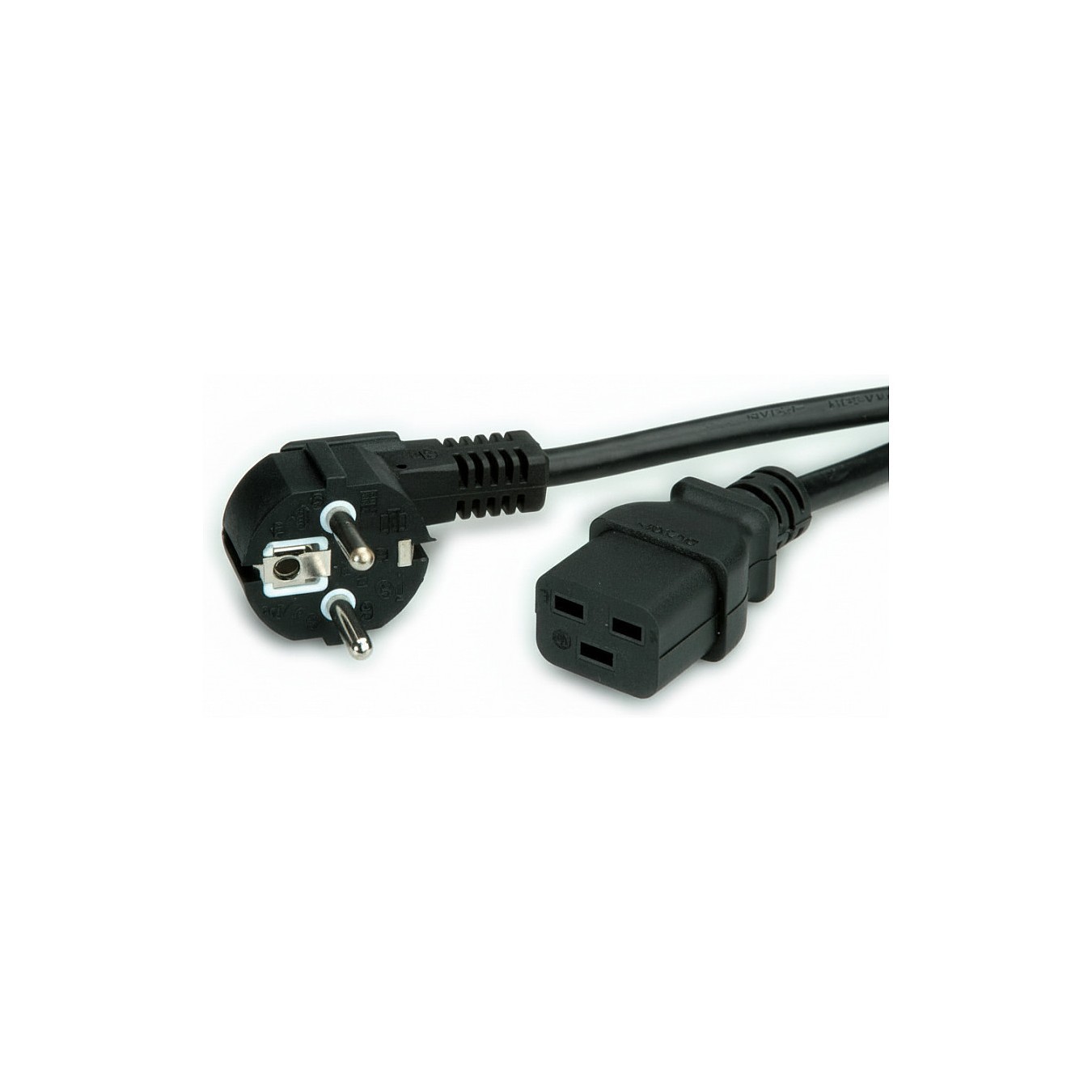 Buy VALUE Netzkabel Schutzkontakt CEE7 7 - IEC320-C19, 16A, schwarz, 0,8 m in Cyprus, Nicosia, Limassol, Larnaka, Pafos