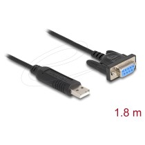 Buy Delock USB 2.0 zu Seriell RS-232 Adapter Sub-D 9 Buchse mit Schrauben kompaktem Steckergehäuse 1,8 m FTDI in Cyprus, Nicosia