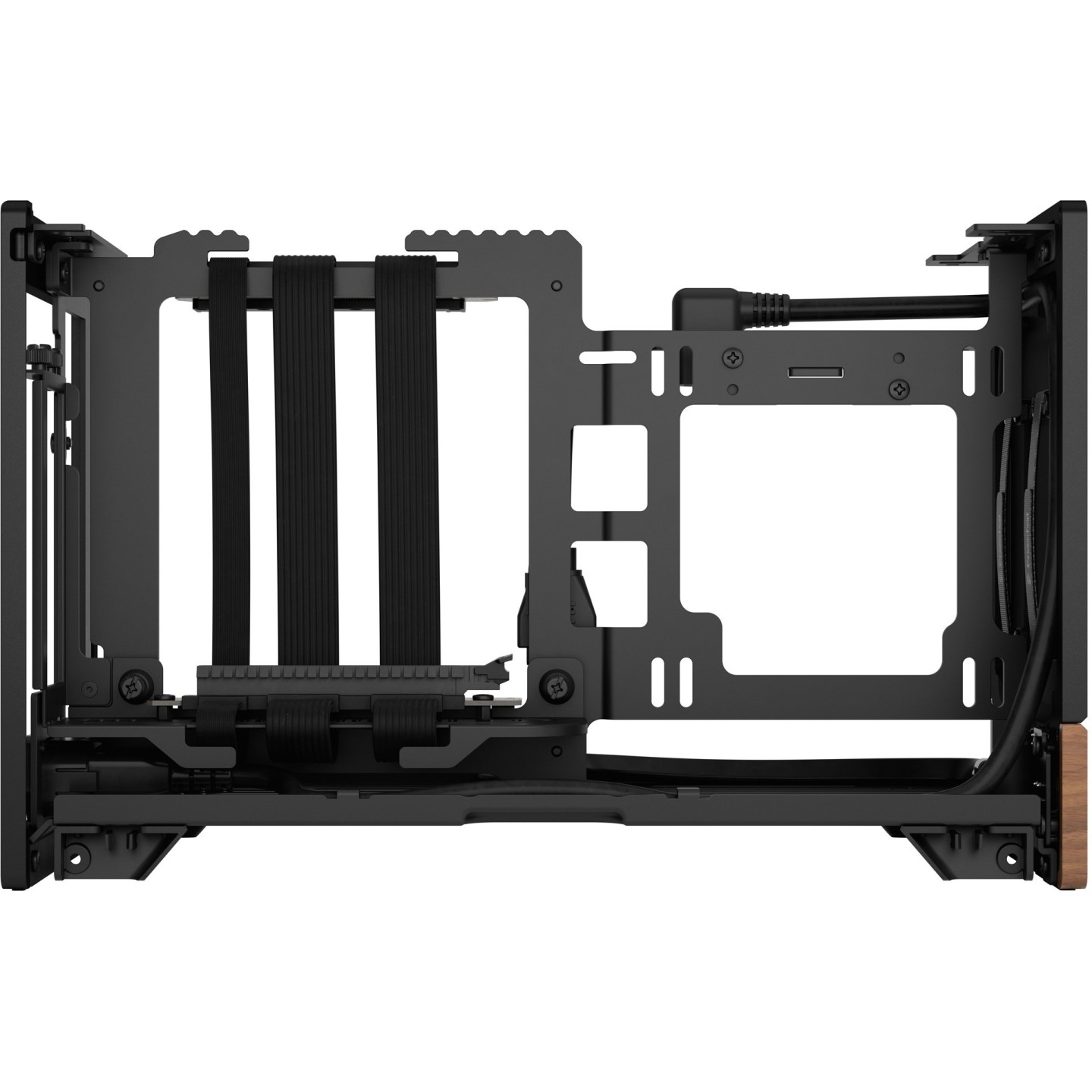 Fractal Design Terra Graphite - Mini-ITX SFF Case (Graphite, Aluminum & Walnut) - USB-C, SFX/SFX-L, GPU 322mm
