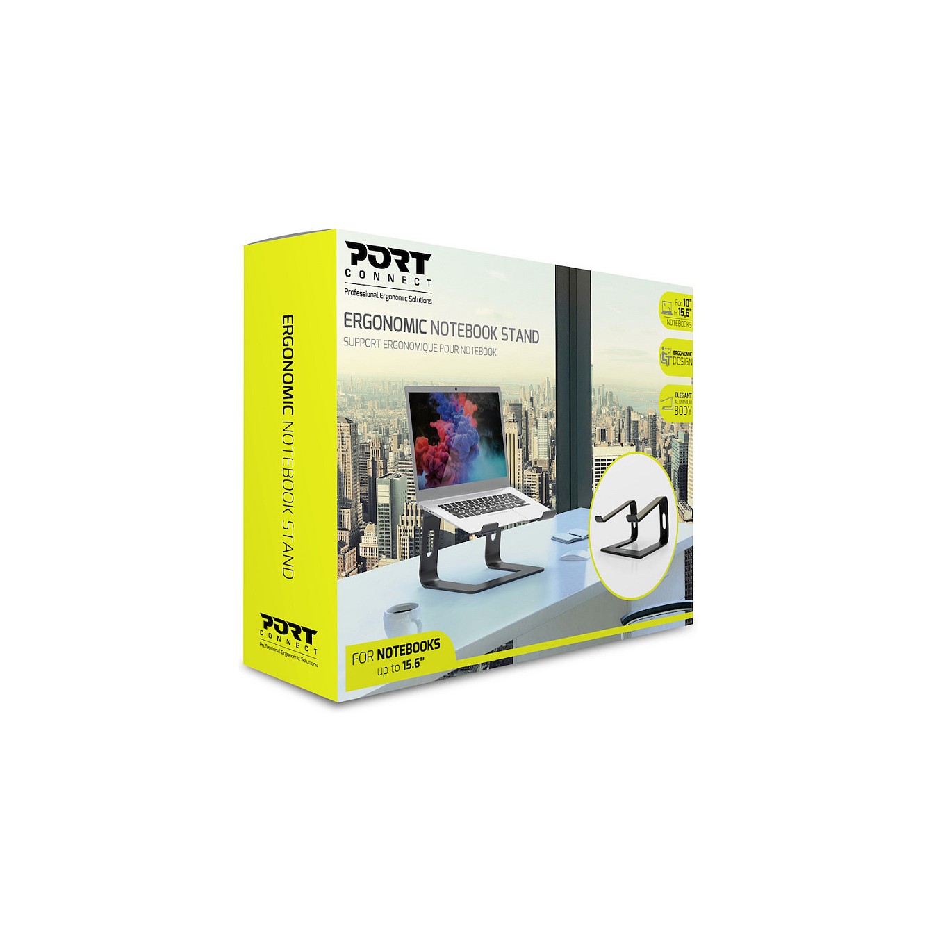 Buy Port NB Stand Notebook Aluminium in Cyprus, Nicosia, Limassol, Larnaka, Pafos