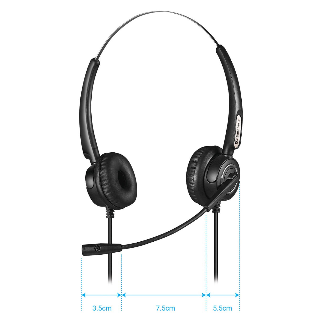 Buy 126-13 SANDBERG Office Pro Headset Kabel in Cyprus, Nicosia, Limassol, Larnaka, Pafos