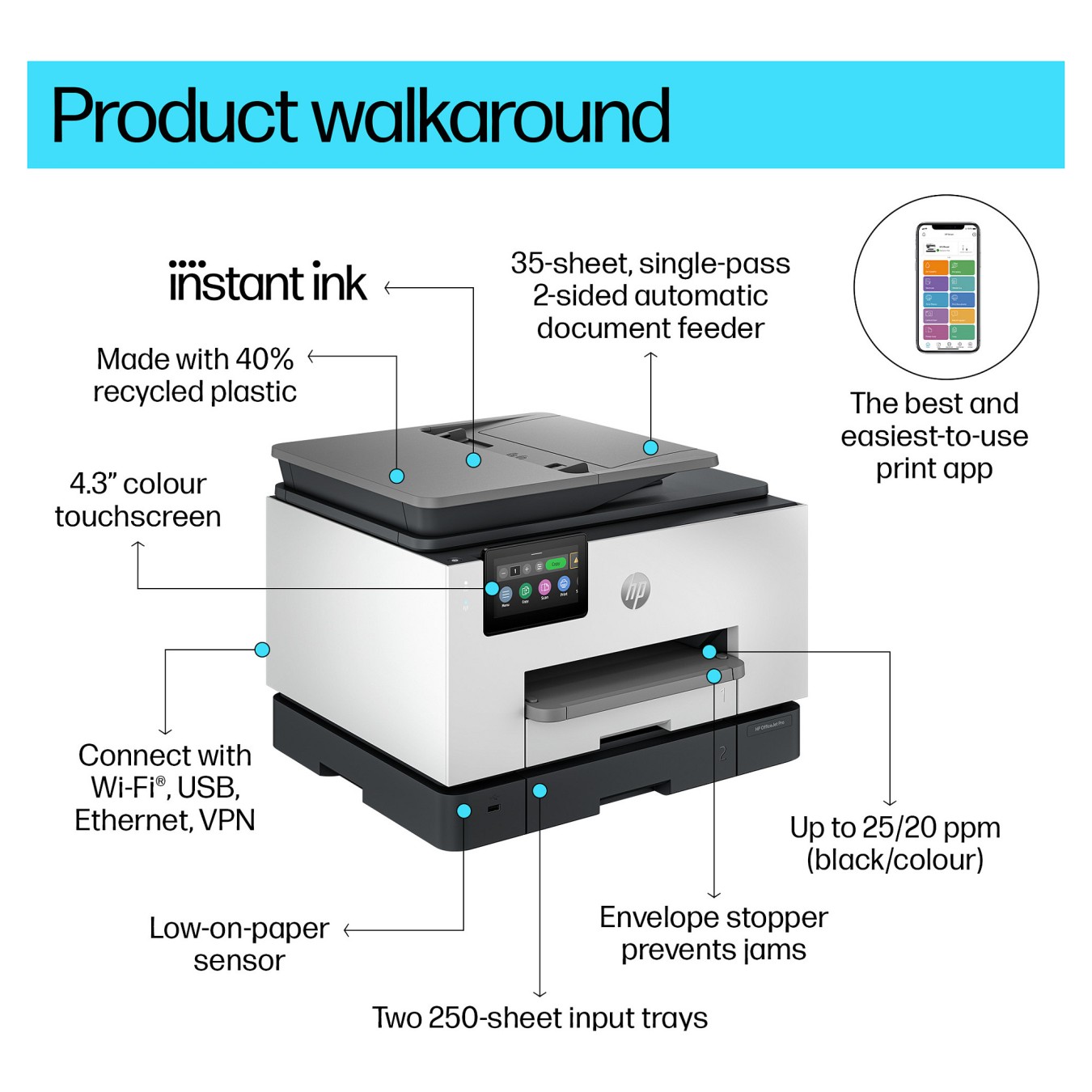 Buy T HP Officejet Pro 9135e All-in-One - Multifunktionsdrucker - Farbe - Tintenstrahl - Legal (216 x 356 mm) in Cyprus, Nicosia