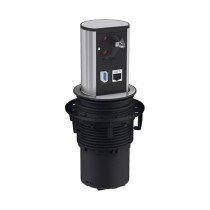 Buy BACHMANN ELEVATOR 1x Schutzkontakt, 1x CAT6, 1x USB 3.0, Edelstahl in Cyprus, Nicosia, Limassol, Larnaka, Pafos