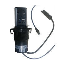 Buy BACHMANN ELEVATOR 1x Schutzkontakt, 1x CAT6, 1x USB 3.0, Edelstahl in Cyprus, Nicosia, Limassol, Larnaka, Pafos