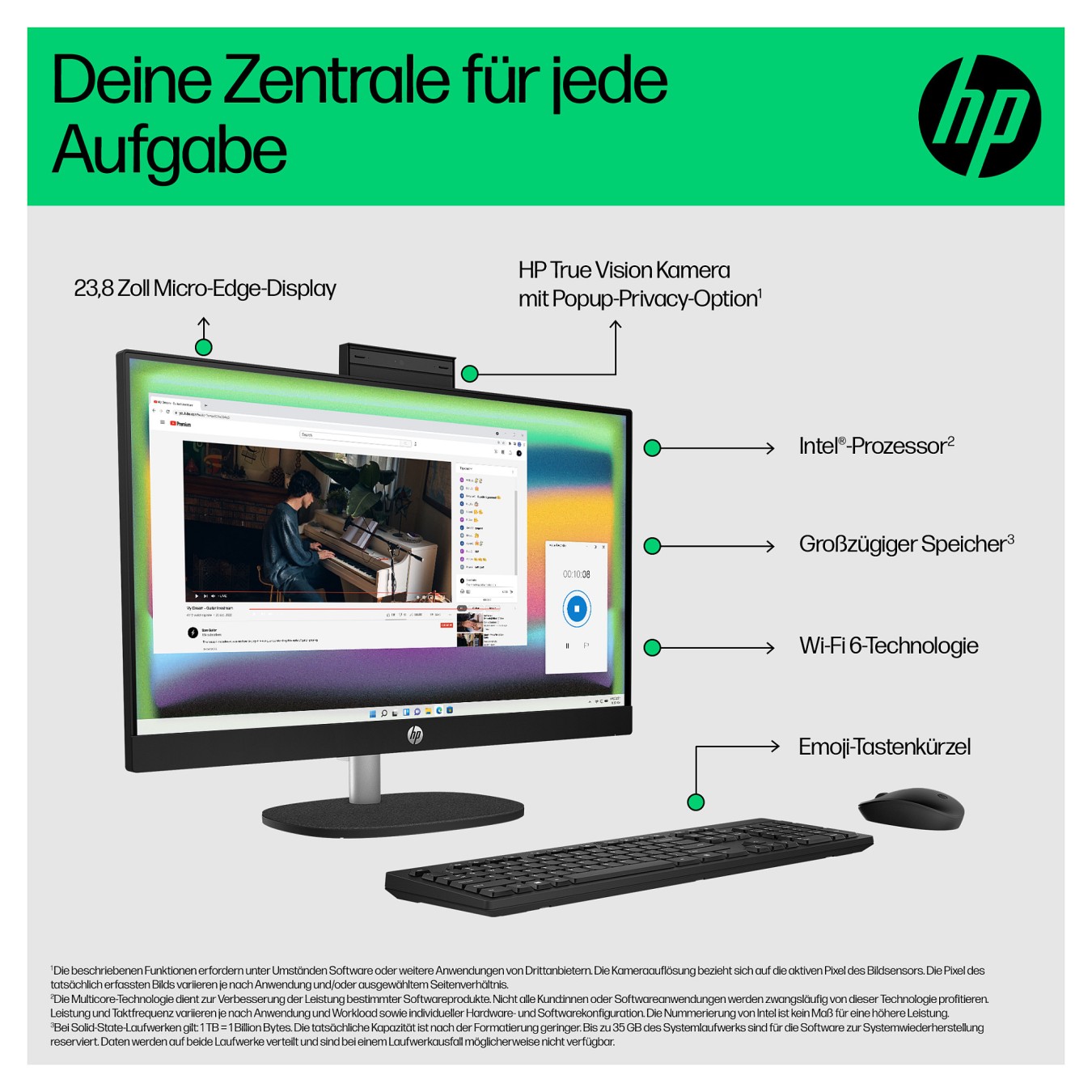 Buy AIO HP All-in-One PC 24-cr0112ng 23,8 N100 8GB 512SSD FreeDOS in Cyprus, Nicosia, Limassol, Larnaka, Pafos