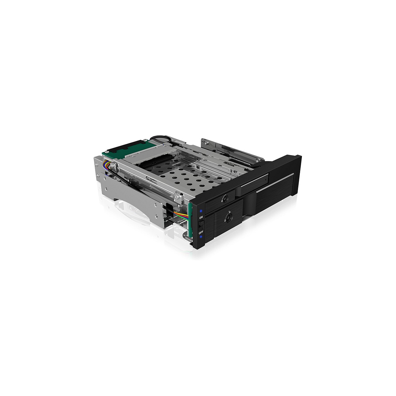 Buy ICY BOX Wechselrahmen, 1x 2,5' + 1x 3,5' SATA SAS zu 2xSATA Host, für 5,25' Einschub in Cyprus, Nicosia, Limassol, Larnaka, 