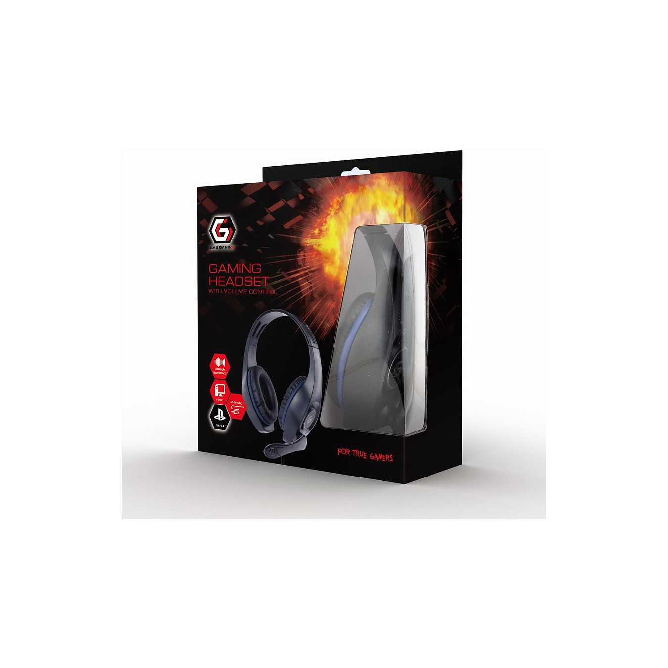 Buy gembird Gaming-Headset Lautstärkereg, blau-schwarz, 3,5 mm in Cyprus, Nicosia, Limassol, Larnaka, Pafos