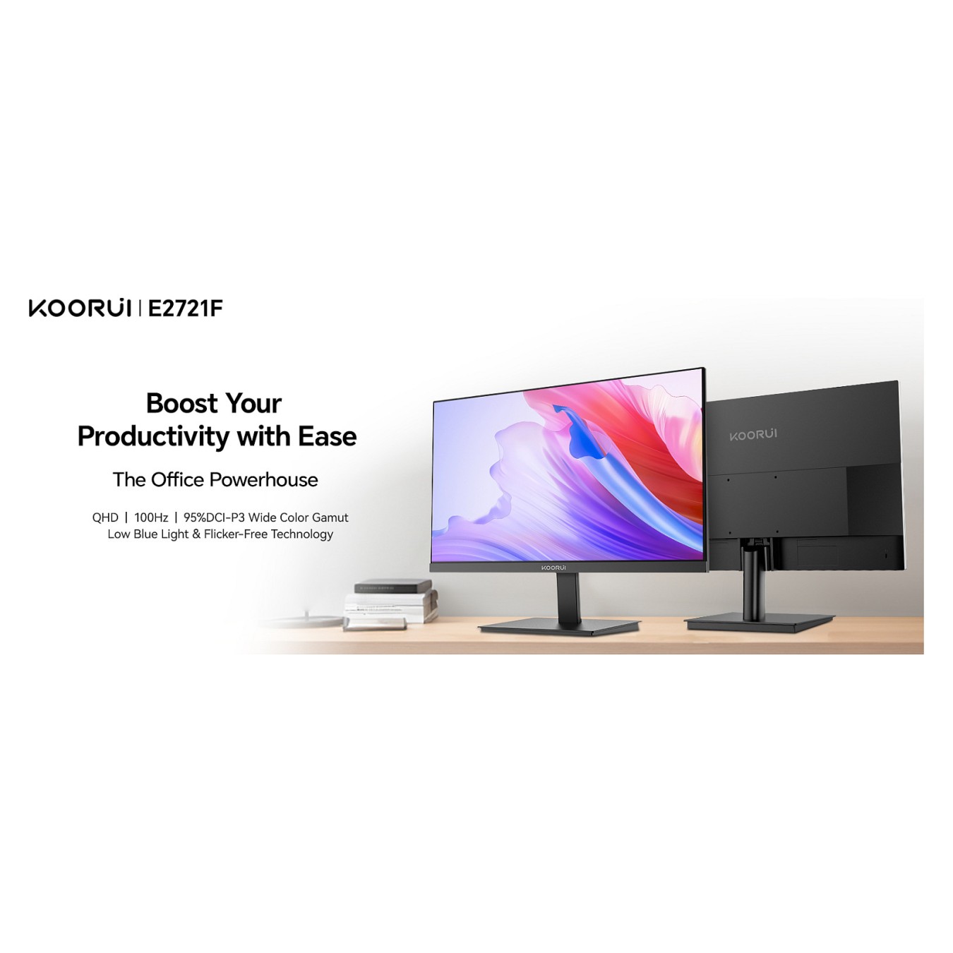 Buy KOORUI E2721F QHD Office-Monitor 68,6 cm (27 Zoll) in Cyprus, Nicosia, Limassol, Larnaka, Pafos