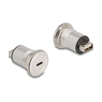 Buy DELOCK USB2.0 Type-C zu Typ-A Einbaubuchse Aluminium in Cyprus, Nicosia, Limassol, Larnaka, Pafos