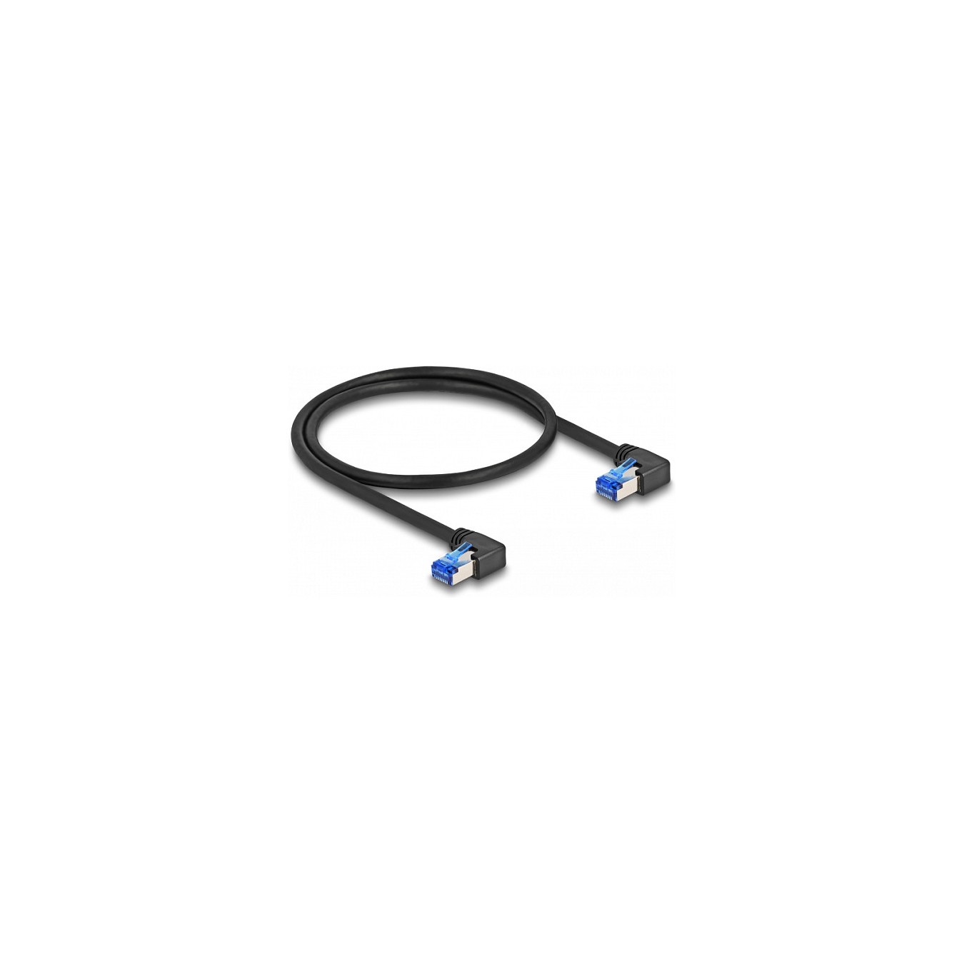 Buy Delock RJ45 Netzwerkkabel Cat.6A S FTP rechts gewinkelt 1 m schwarz in Cyprus, Nicosia, Limassol, Larnaka, Pafos