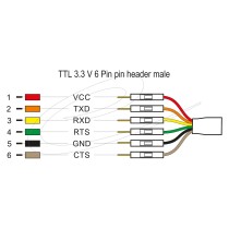 Buy Konverter USB 2.0 Typ-A zu UART TTL (3,3 V) Schnittstelle mit 6 x Pfostenstecker TX RX CTS RTS und 3,3 V Ausgangsspan... in 