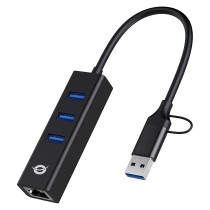 Buy CONCEPTRONIC Adapter USB-C -A3.0- to 3xUSB-A GbE 5Gbs 0.18m sw in Cyprus, Nicosia, Limassol, Larnaka, Pafos
