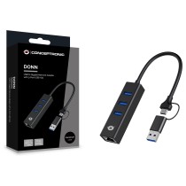 Buy CONCEPTRONIC Adapter USB-C -A3.0- to 3xUSB-A GbE 5Gbs 0.18m sw in Cyprus, Nicosia, Limassol, Larnaka, Pafos