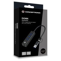 Buy CONCEPTRONIC Adapter USB-C -A3.0- to 3xUSB-A GbE 5Gbs 0.18m sw in Cyprus, Nicosia, Limassol, Larnaka, Pafos