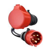 Buy go-e Adapter fr Gemini flex 22 kW, CEE rot Drehstrom 32A to CEE rot 16A (schwarz, 30cm) in Cyprus, Nicosia, Limassol, Larnak