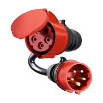 Buy go-e Adapter fr Gemini flex 22 kW, CEE rot Drehstrom 32A to CEE rot 16A (schwarz, 30cm) in Cyprus, Nicosia, Limassol, Larnak