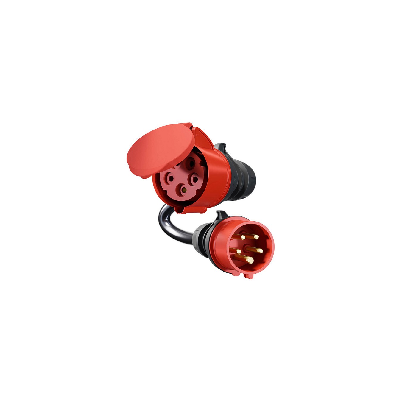 Buy go-e Adapter fr Gemini flex 22 kW, CEE rot Drehstrom 32A to CEE rot 16A (schwarz, 30cm) in Cyprus, Nicosia, Limassol, Larnak