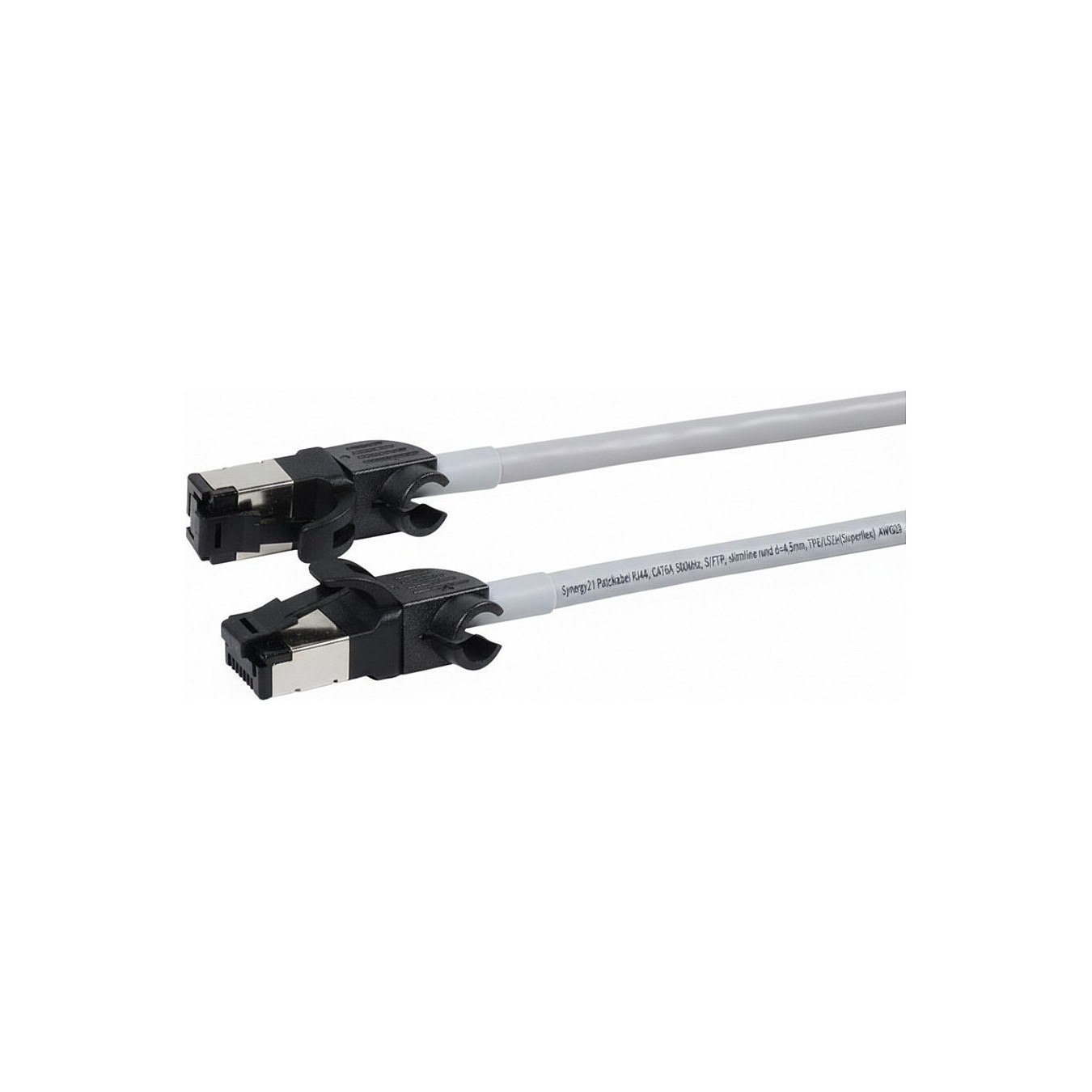 Buy Synergy21 Patchkabel RJ45, CAT6A 500Mhz, 7,5m, grau, S FTP, slimline rund d4,5mm, TPE LSZH(Superflex), AWG28, mit CA... in C