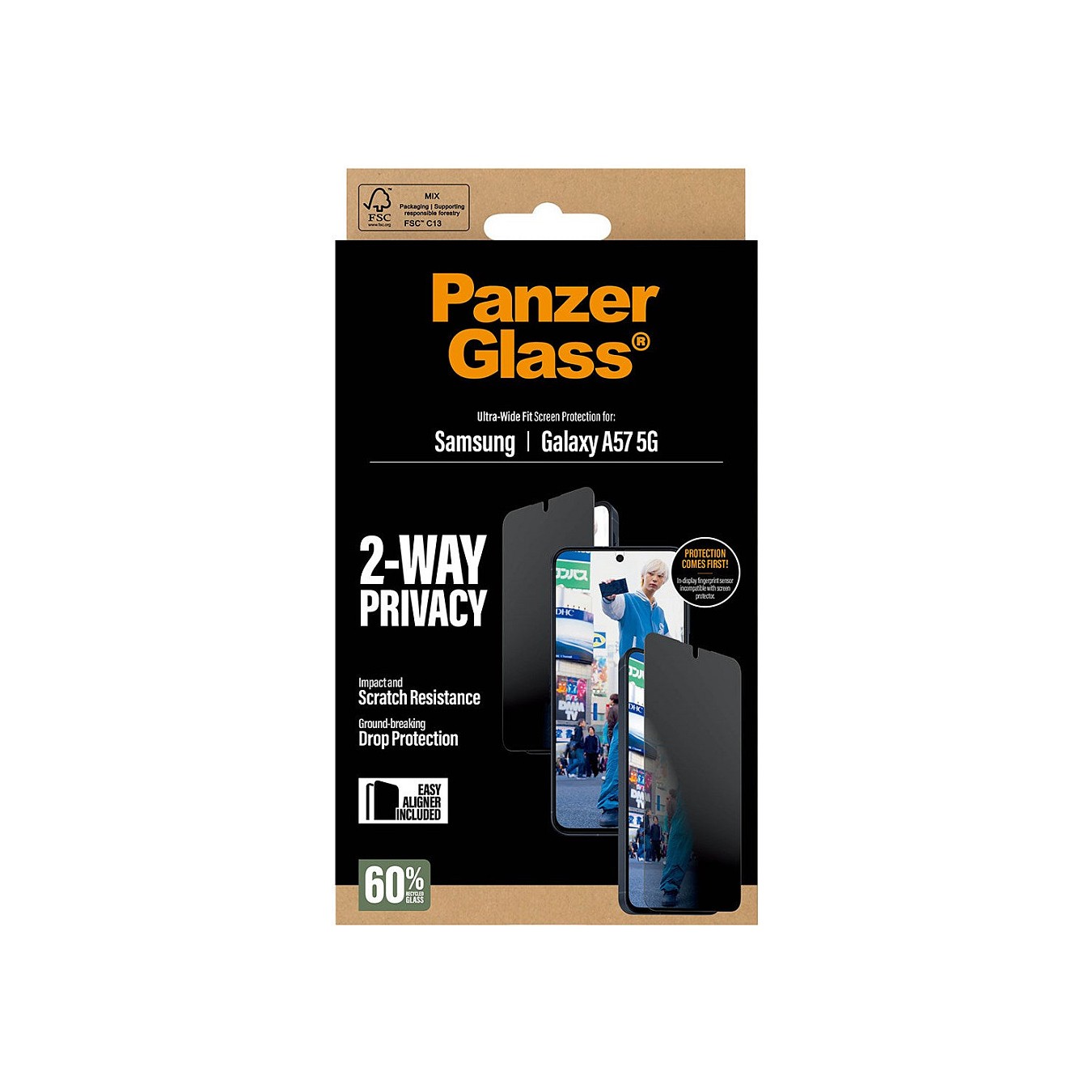 Buy PanzerGlass Privacy Displayschutz Samsung Galaxy A57 Ultra-Wide Fit EasyAligner in Cyprus, Nicosia, Limassol, Larnaka, Pafos