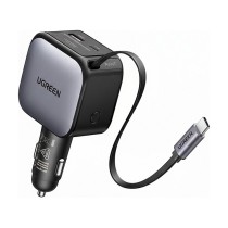 Buy UGREEN EC602 60W Fast Car Charger KFZ-Ladegert 1x USB-A 1x USB-C 1x ausziehbares USB-C Kabel PD3.0 QC3.0 Fast Charging in Cy