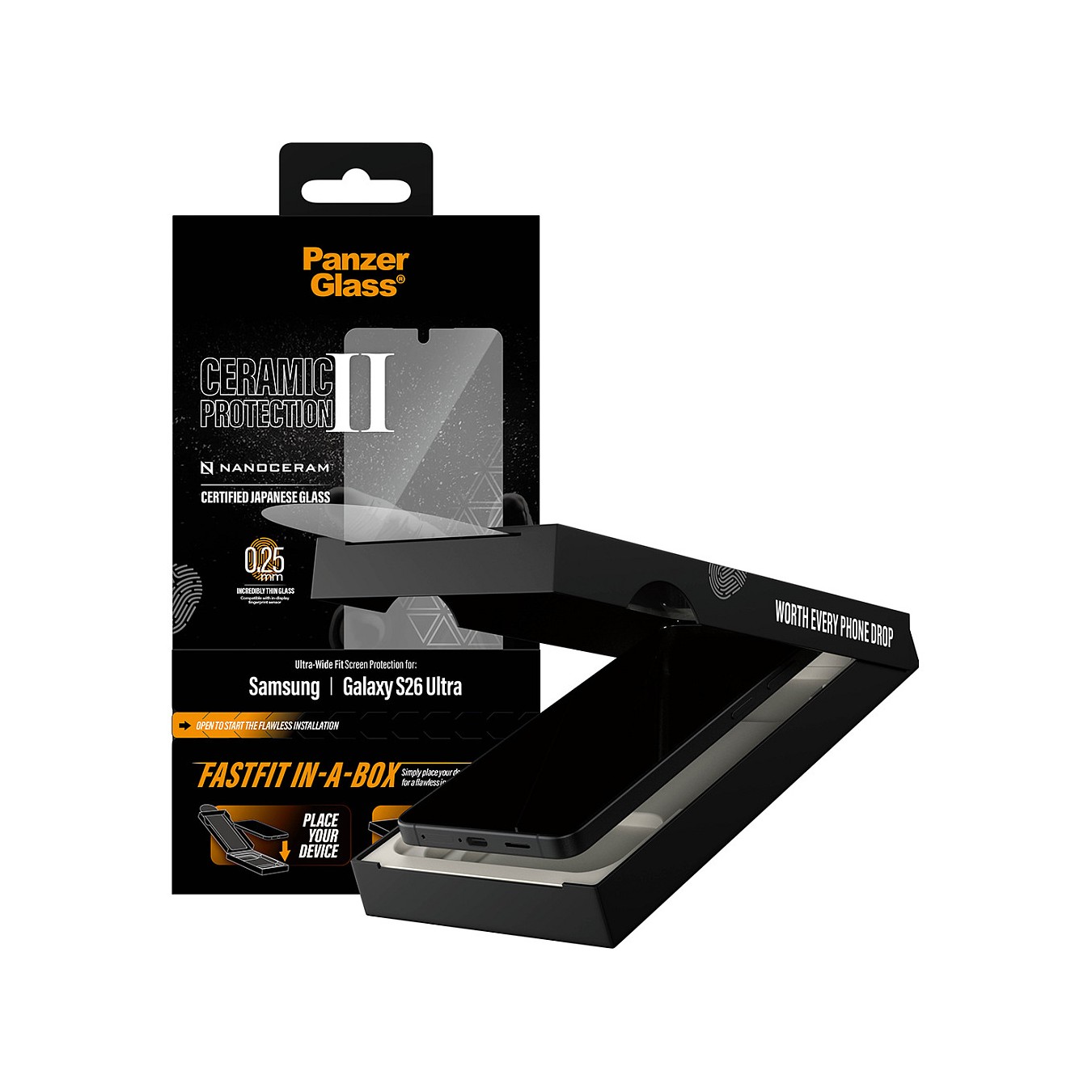 Buy PanzerGlass Ceramic Screen Protector Samsung New Galaxy S 2026 Ultra Ultra-Wide Fit w. FASTFIT IN-A-BOX in Cyprus, Nicosia, 