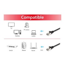 Buy Equip Patchkabel Cat6 S FTP 2xRJ45 7.50m schwarz LSZH Polybeutel in Cyprus, Nicosia, Limassol, Larnaka, Pafos