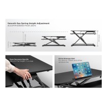 Buy Equip Monitortisch mit Sitz-Stehbankerhöhung 15Kg sw in Cyprus, Nicosia, Limassol, Larnaka, Pafos