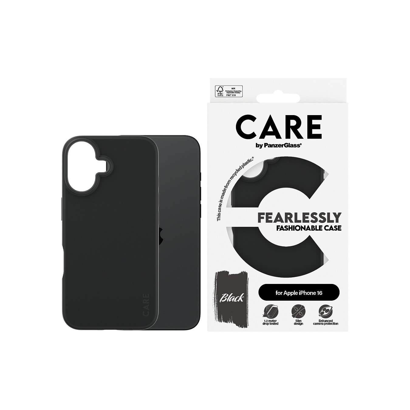 Buy CARE Case Fashion Black iPhone 16 in Cyprus, Nicosia, Limassol, Larnaka, Pafos