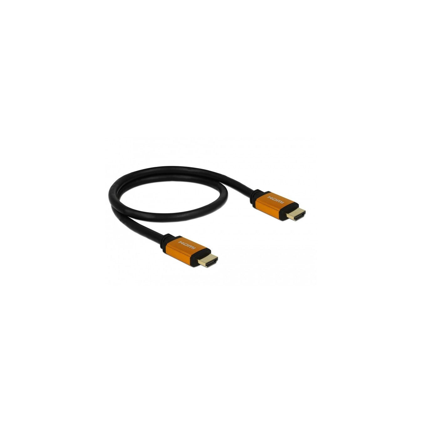 DELOCK Ultra High Speed HDMI Cable - 85726 - 48 Gbps, 8K@60Hz & 4K@120Hz, 0.5 m, Black/Gold — Buy in Cyprus with Fast Delivery