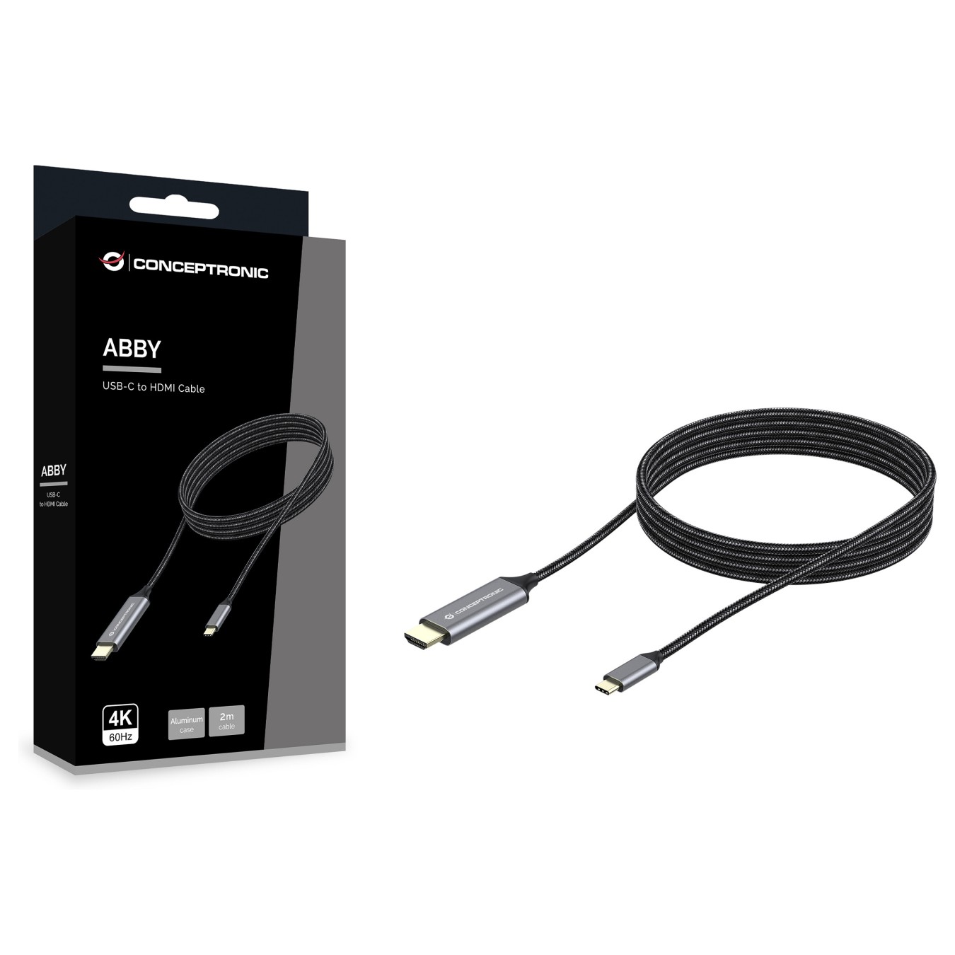 Buy CONCEPTRONIC Adapter USB-C3.2- to HDMI2.0 4K 60Hz 2.00m gr in Cyprus, Nicosia, Limassol, Larnaka, Pafos