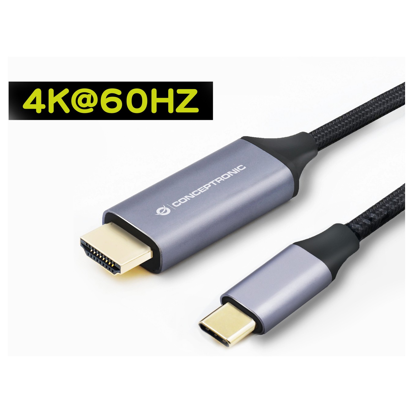 Buy CONCEPTRONIC Adapter USB-C3.2- to HDMI2.0 4K 60Hz 2.00m gr in Cyprus, Nicosia, Limassol, Larnaka, Pafos