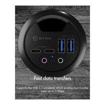 Buy 4-Port IcyBox USB 3.0 IB-HUB1403B Tischeinbau in Cyprus, Nicosia, Limassol, Larnaka, Pafos