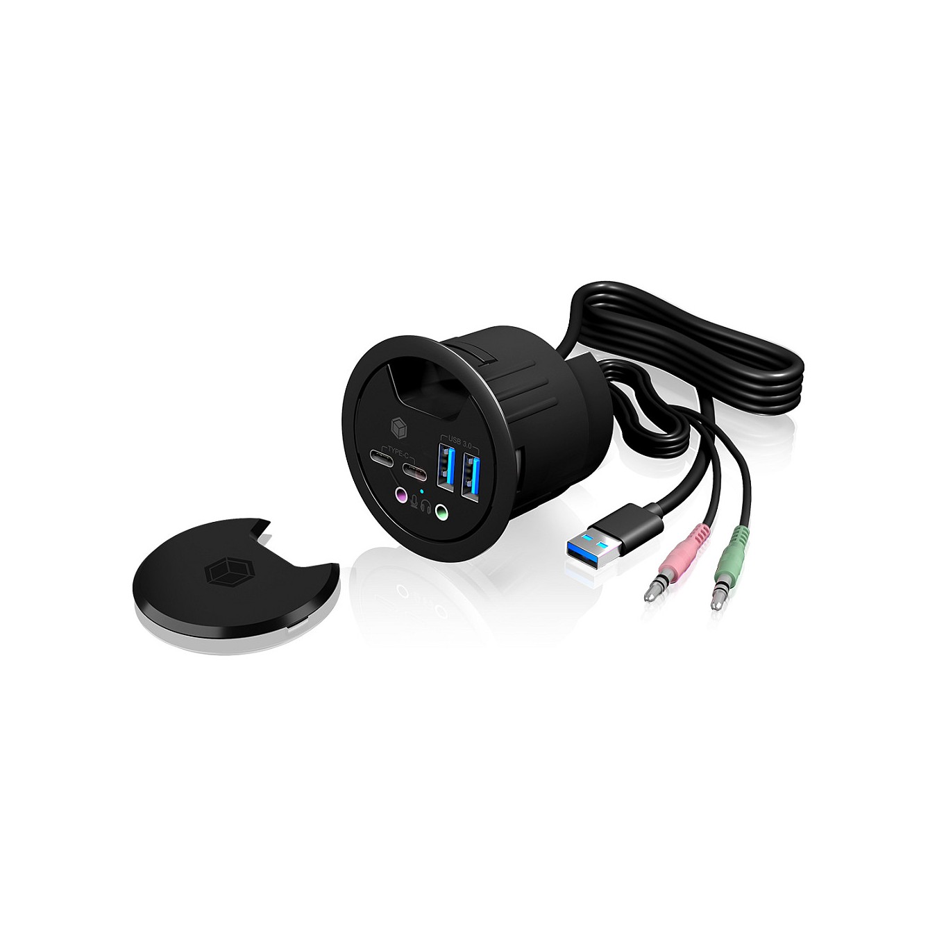 Buy 4-Port IcyBox USB 3.0 IB-HUB1403B Tischeinbau in Cyprus, Nicosia, Limassol, Larnaka, Pafos