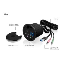 Buy 4-Port IcyBox USB 3.0 IB-HUB1403B Tischeinbau in Cyprus, Nicosia, Limassol, Larnaka, Pafos
