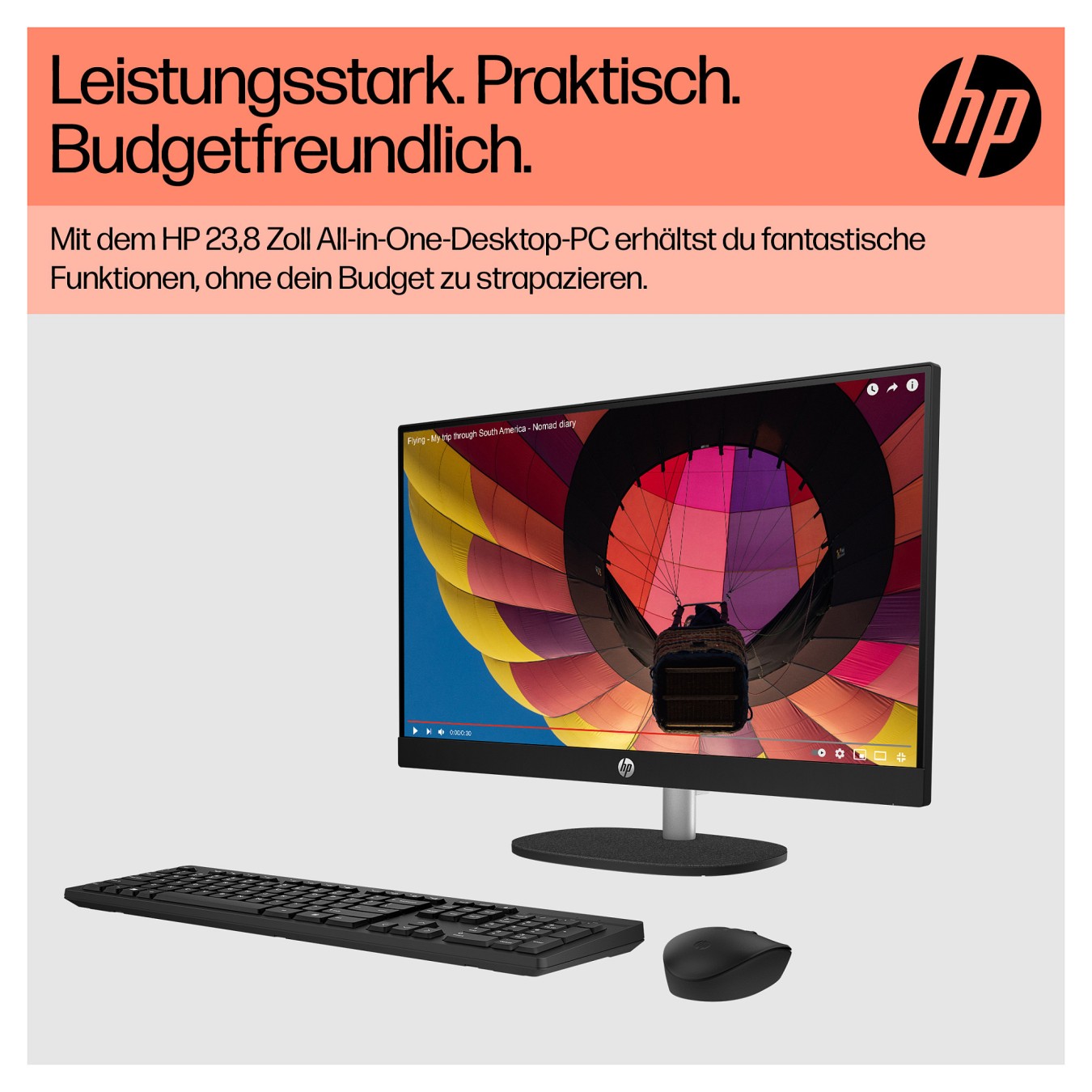 Buy AIO HP Desktop 24-cr0401 RYZ 7520U 8GB 512SSD W11 Home White in Cyprus, Nicosia, Limassol, Larnaka, Pafos