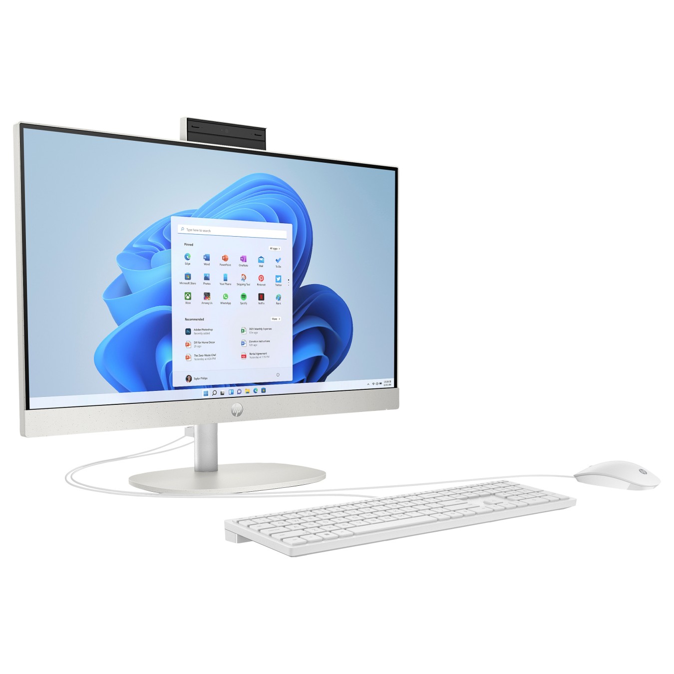 Buy AIO HP Desktop 24-cr0401 RYZ 7520U 8GB 512SSD W11 Home White in Cyprus, Nicosia, Limassol, Larnaka, Pafos