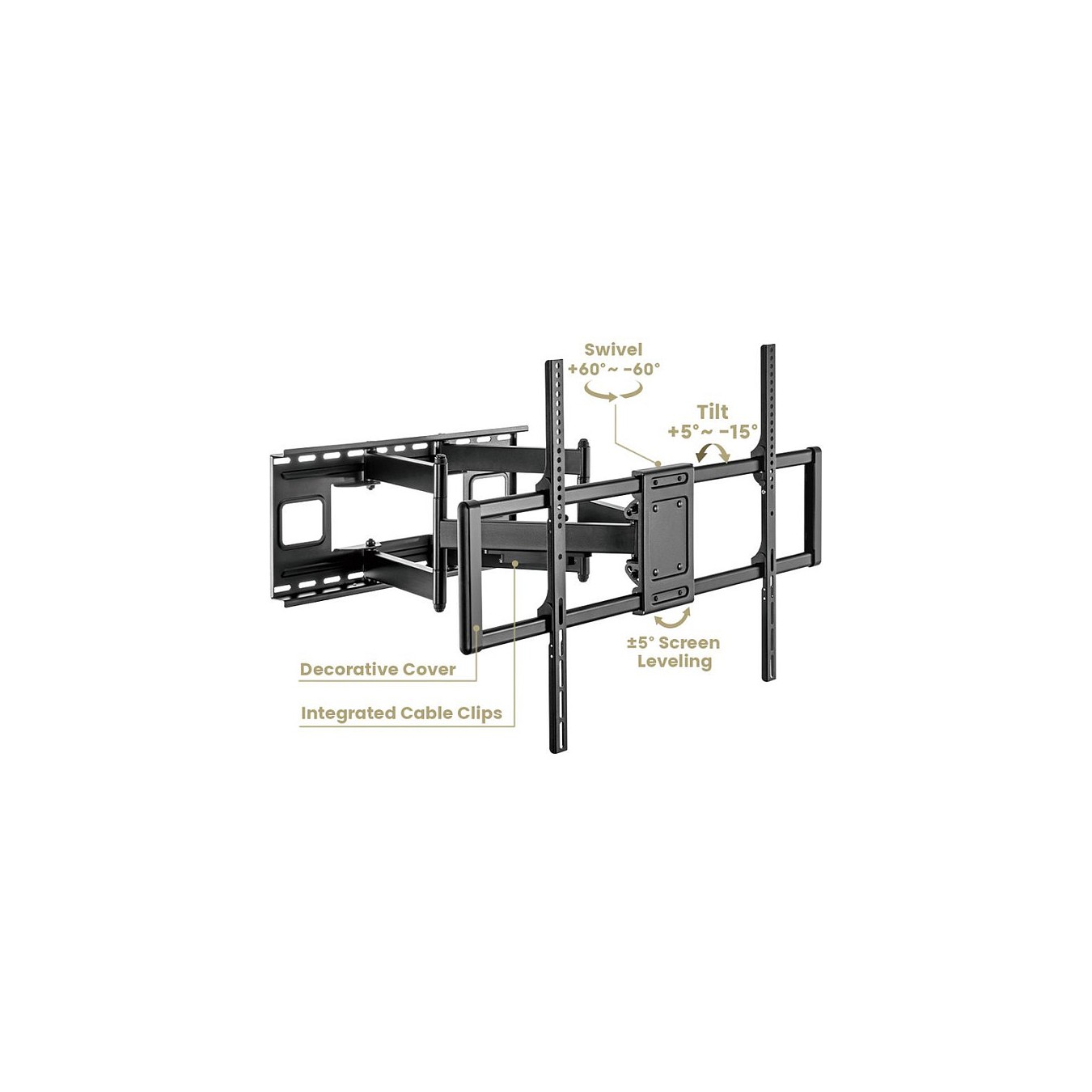 Buy VALUE TV-Wandhalterung, flexibel, 60-120 Zoll, bis 120 kg in Cyprus, Nicosia, Limassol, Larnaka, Pafos