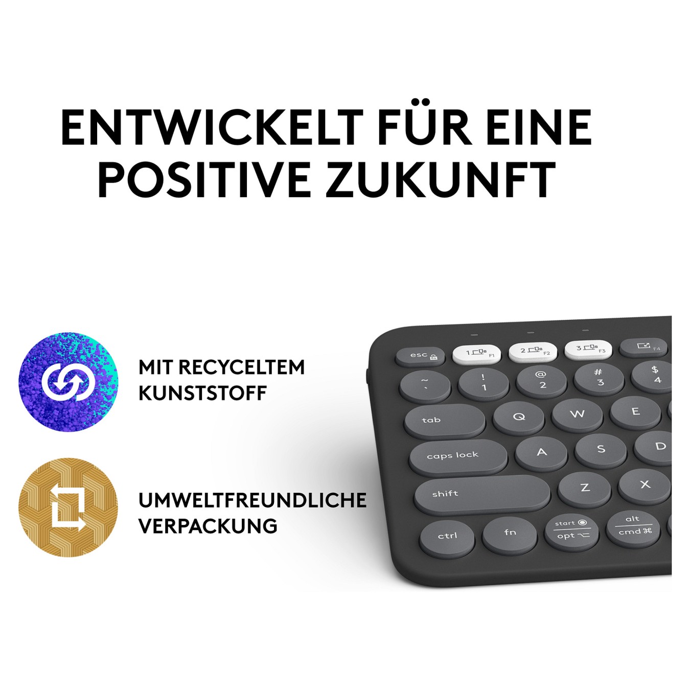 Buy Logitech K380 Pebble Keys2 Bluetooth black QWERTZ DE in Cyprus, Nicosia, Limassol, Larnaka, Pafos