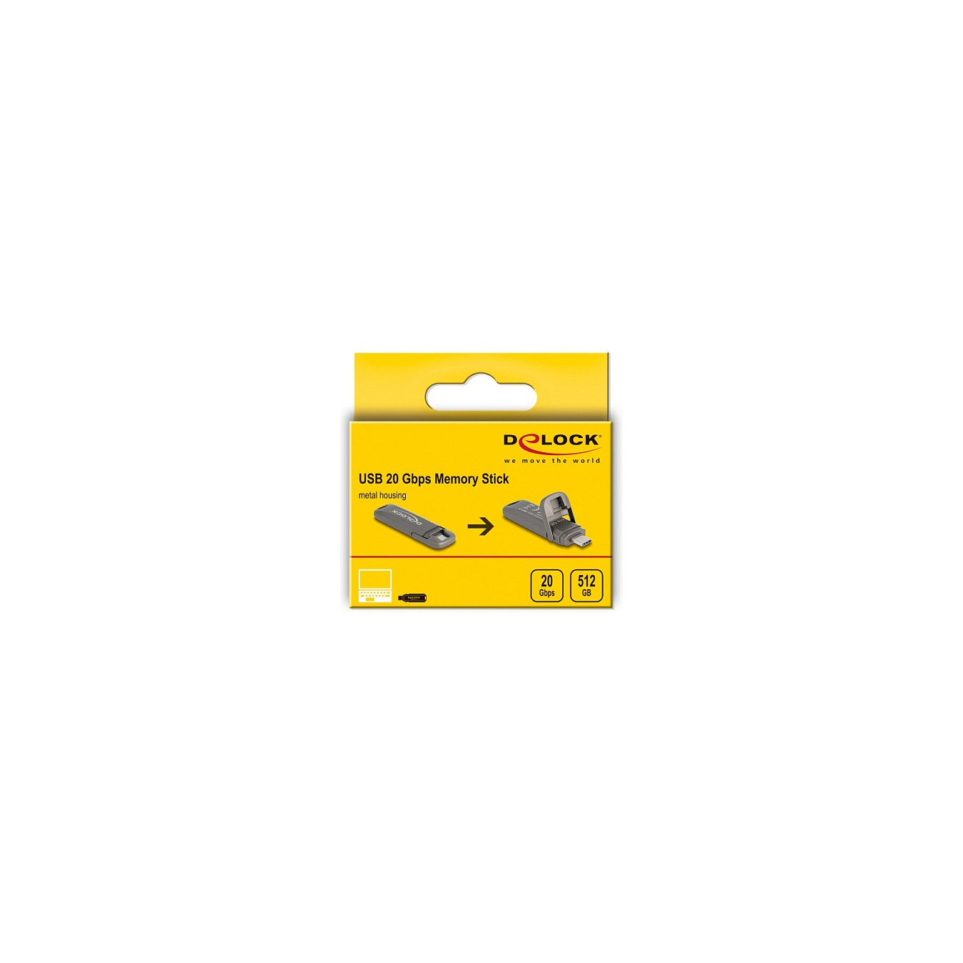 Buy STICK DELOCK USB 20 Gbps USB-C Speicherstick 512GB Lesegeschwindigkeit 1980mB s - Metallgehuse in Cyprus, Nicosia, Limassol,