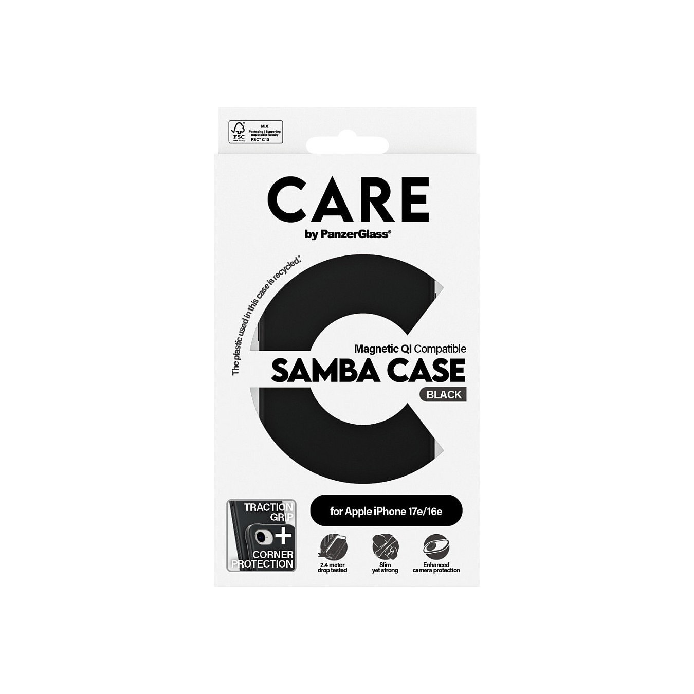 Buy CARE Case Fashionable Samba w. MagSafe. black iPhone 16e in Cyprus, Nicosia, Limassol, Larnaka, Pafos